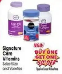 Jewel-Osco Signature Care Vitamins offer