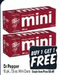 Jewel-Osco Dr Pepper mini Cans offer