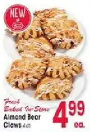 Jewel-Osco Fresh Baked In-Store Almond Bear Claws offer