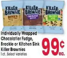 Jewel-Osco Killer Brownie Individually Wrapped Chocolatier Fudge, Brookie or Kitchen Sink Killer Brownies offer
