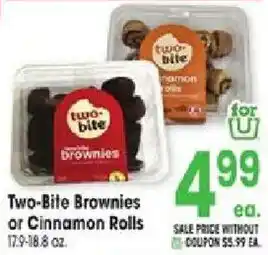Jewel-Osco Two-Bite Brownies or Cinnamon Rolls offer