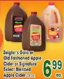 Jewel-Osco Zeigler's Gala or Old Fashioned Apple Cider or Signature Select Blended Apple Cider offer