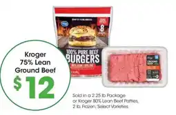 Food 4 Less Kroger 75% Lean Ground Beef offer