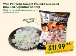 Sprouts Farmers Market Wild Pat wild-caught peeled & deveined raw red argentine shrimp offer