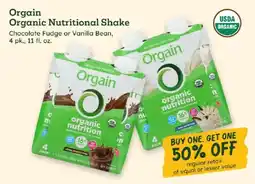 Sprouts Farmers Market Orgain Organic Nutritional Shake offer