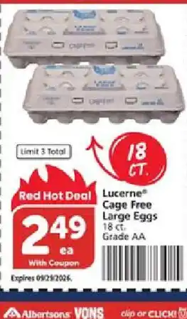 Lucerne cage free large eggs