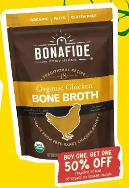Sprouts Farmers Market Bonafide Provisions Organic Chicken Bone Broth offer