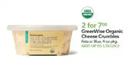 Publix GreenWise Organic Cheese Crumbles offer
