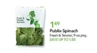 Publix Publix Spinach offer