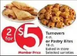 Vons Turnovers or Pastry Bites offer