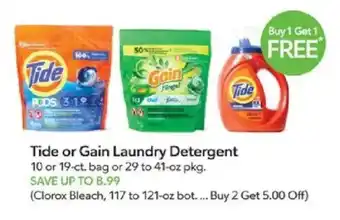 Publix Tide or Gain Laundry Detergent offer