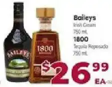 Cardenas Baileys Irish Cream, 1800 Tequila Reposado offer