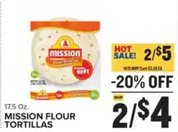 Food Lion Mission flour tortillas offer