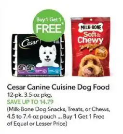 Publix Cesar Canine Cuisine Dog Food offer