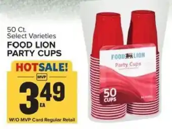 Food Lion Food Lion party cups offer