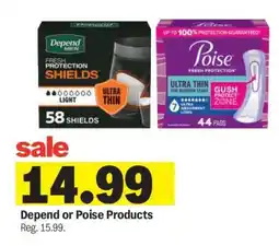 Meijer Depend or Poise Products offer