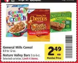 Safeway General Mills Cereal / Nature Valley Bars offer