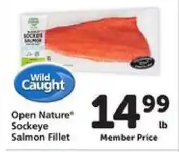 Safeway OPEN NATURE SOCKEYE SALMON FILLET offer