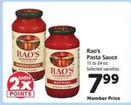 Safeway Rao's Pasta Sauce offer