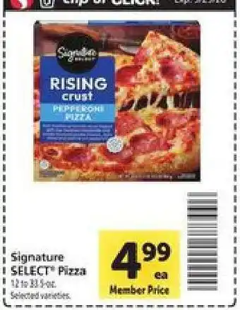 Safeway Signature SELECT Pizza offer