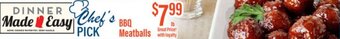 Germantown Fresh Market BBQ Meatballs offer