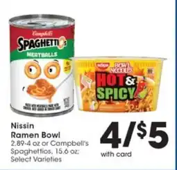 Pick'n Save Nissin Ramen Bowl offer
