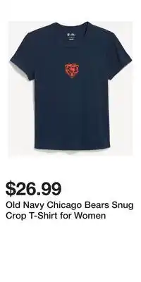 Old Navy Old Navy Chicago Bears Snug Crop T-Shirt for Women offer