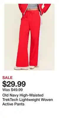 Old Navy Old Navy High-Waisted TrekTech Lightweight Woven Active Pants offer