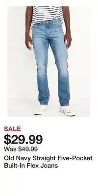 Old Navy Old Navy Straight Five-Pocket Built-In Flex Jeans offer