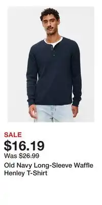 Old Navy Old Navy Long-Sleeve Waffle Henley T-Shirt offer