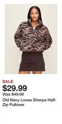Old Navy Old Navy Loose Sherpa Half-Zip Pullover offer