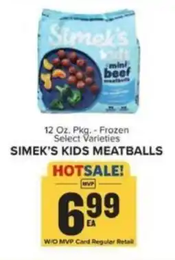 Food Lion Simek's kids meatballs offer