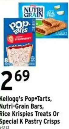 Brookshire's Kellogg's Pop-Tarts, Nutri-Grain Bars, Rice Krispies Treats Or Special K Pastry Crisps offer