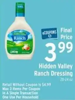 Brookshire's Hidden Valley Ranch Dressing offer