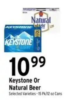 Brookshire's Keystone Or Natural Beer offer