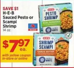 H-E-B H-E-B Sauced Pesto or Scampi Shrimp offer