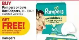 H-E-B Pampers Box Diapers offer