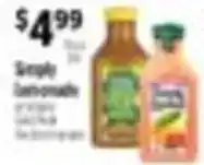 Pioneer Supermarkets Simply Lemonade offer