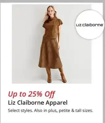 JC Penney Liz Claiborne Apparel offer