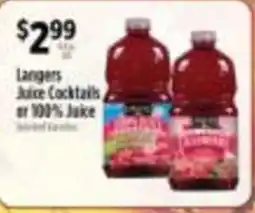 Pioneer Supermarkets Langers juice cocktails offer