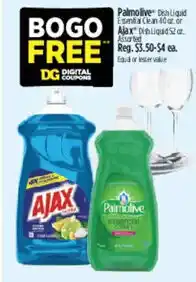 Dollar General Ajax dish liquid essential clean offer