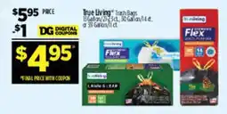 Dollar General True Living Trash Bags offer