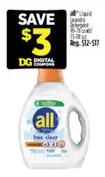 Dollar General All liquid laundry detergent offer