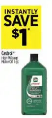 Dollar General Castrol High Mileage Motor Oil offer