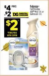 Dollar General Febreze air freshener offer