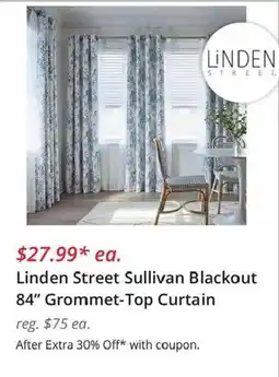 JC Penney Linden Street Sullivan Blackout Curtain offer