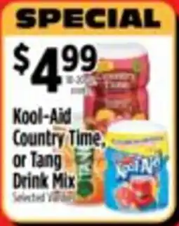 Pioneer Supermarkets Kool-Aid Country Time or Tang Drink Mix offer