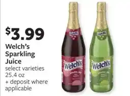 Fareway Welch's Sparkling Juice offer
