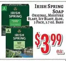 Trade Fair Supermarket Irish spring soap offer