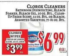 Trade Fair Supermarket Clorox cleaners bathroom disinfecting, bleach, foamer, bleach gel offer